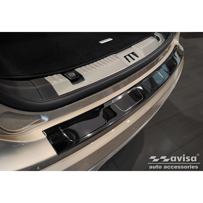 Zwart-Chroom RVS Achterbumperprotector  Ford Edge II FL 2018- 'Ribs'