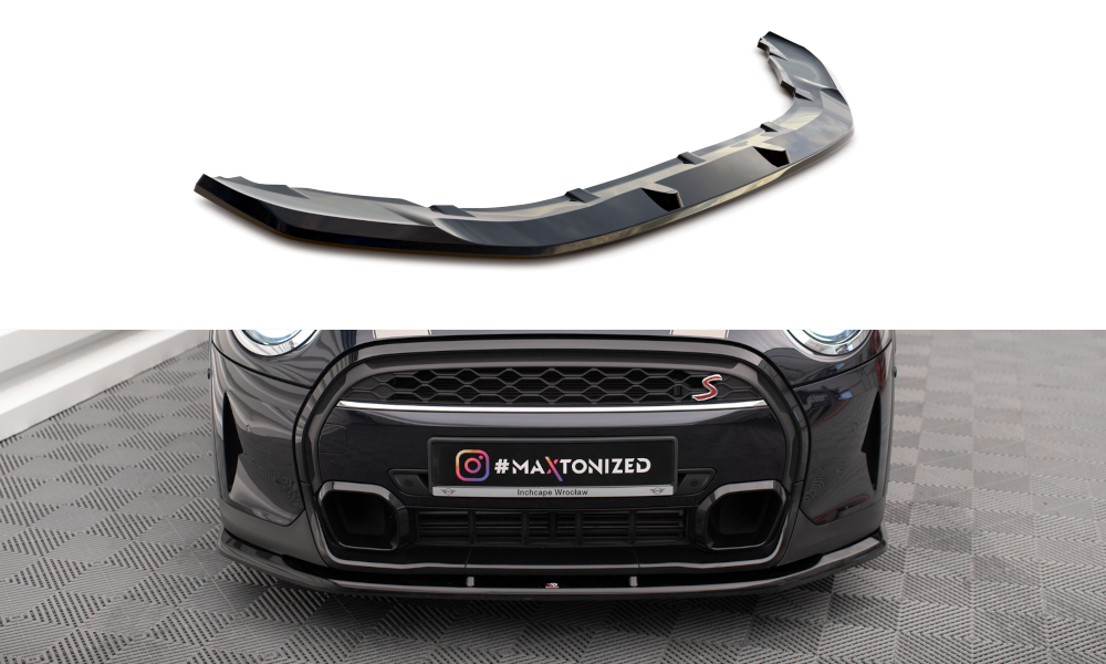 Voorspoiler V.1 Mini Cooper S F56 Facelift 2022 -  Maxton Glans Zwart