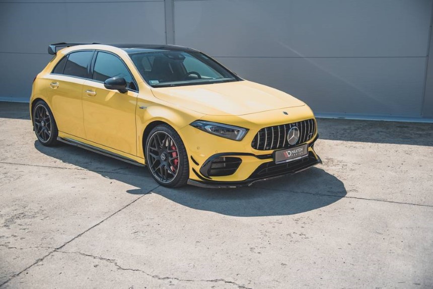 Voorspoiler Mercedes-AMG A45 S W177 Maxton Design glans zwart
