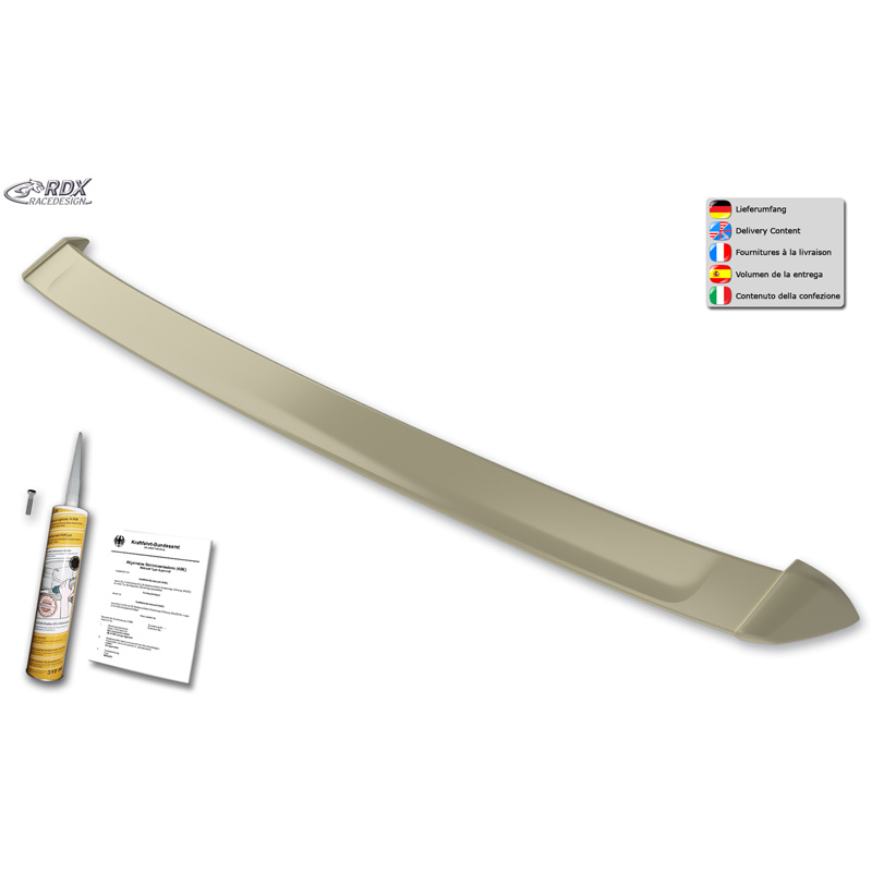 RDX Racedesign Dakspoiler  Citroën Jumpy/Dispatch/Spacetourer & Peugeot Expert III/Traveller & Toyota Proace 2016- & Opel Vivaro C/Zafira Life 2019- & Fiat Scudo/Ulysse 2022- (modellen met achterklep) (PU)