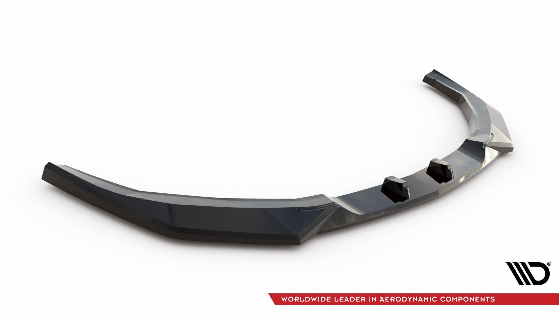 Voorspoiler V.2 Ford Mustang GT MK7 Maxton Glanzend zwart