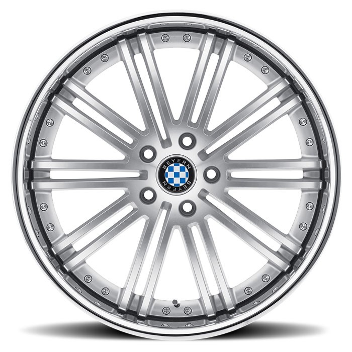 Velgen Beyern Baroque 22x9 5x120 ET15 Zilver Machined Face + Chr