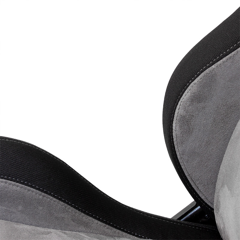 Sportstoel "Eco Soft" Stof/Suede Zwart/Grijs