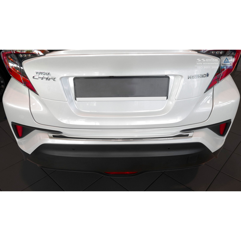 RVS Achterbumperprotector 'Deluxe'  Toyota C-HR 2016-2019 & Facelift 2019-2023 Chroom/Zwart Carbon