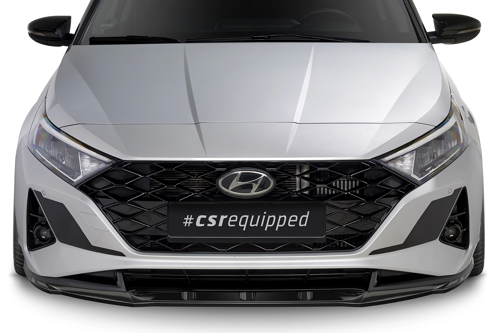 Voorspoiler Hyundai i20 (BC3) 2020-2023 (voor Facelift) Glans Zwart – CSR