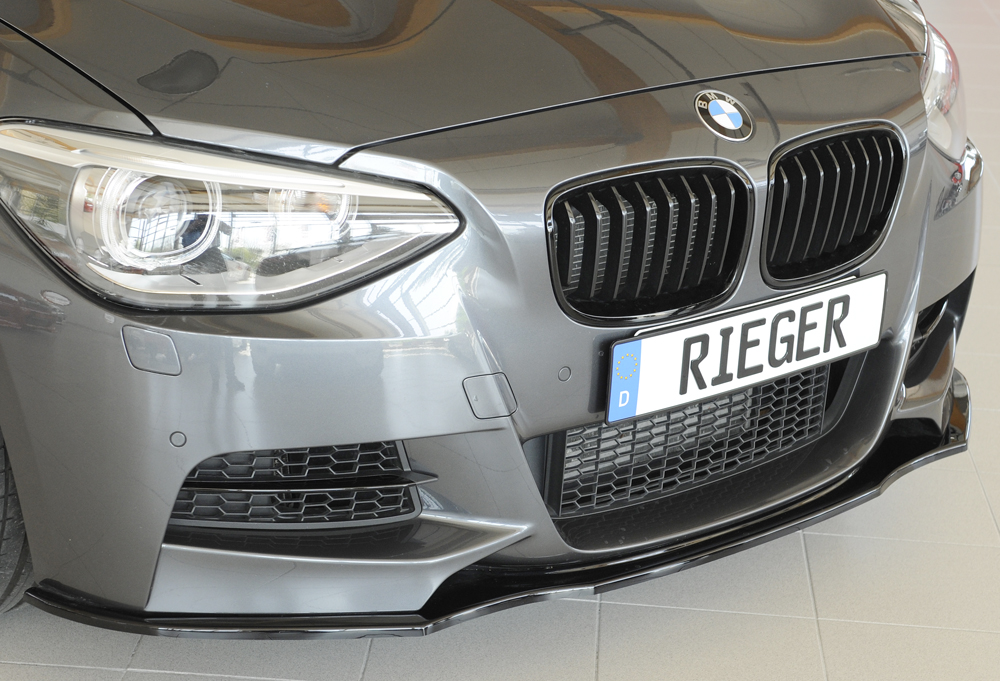 Voorspoiler BMW 1Serie F20/F21 2012-2015 Zwart Glans Rieger
