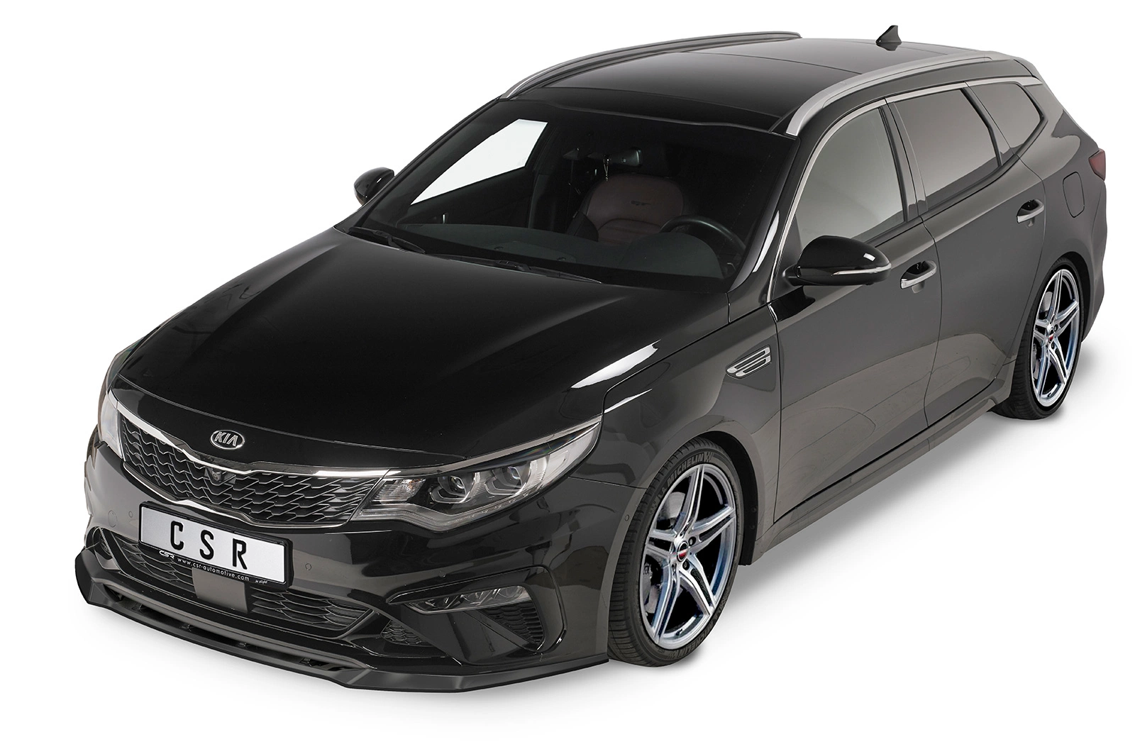Voorspoiler Kia Optima (JF) GT/GT-Line glans zwart – 08/2018–