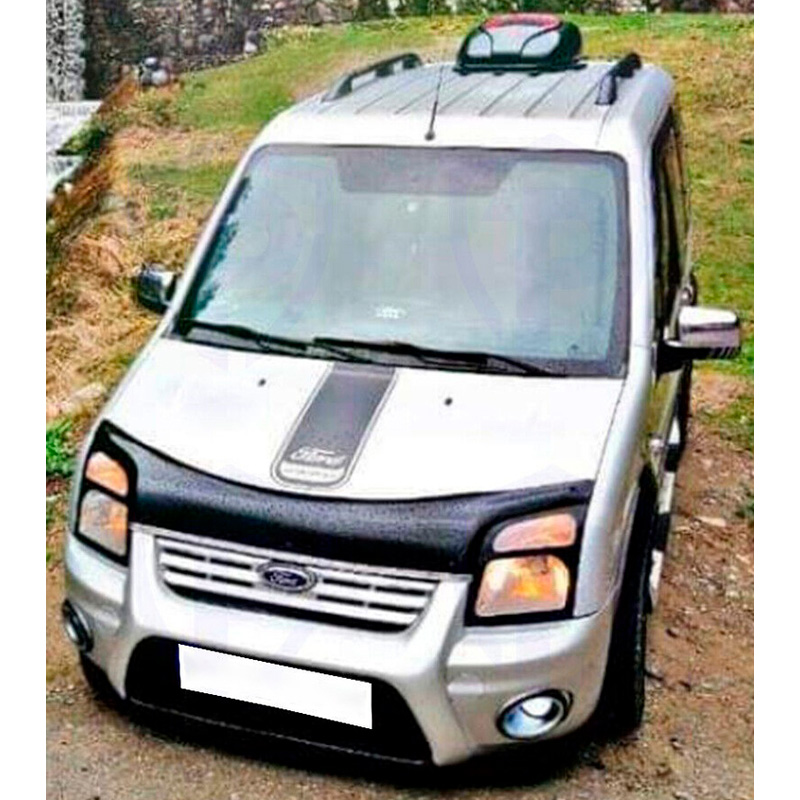 Motorkapbeschermer (steenslagcover)  Ford Transit Connect 2002-2008 - Glanzend zwart