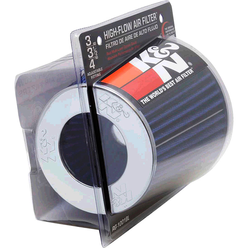K&N RG-Serie Universeel Luchtfilter met 3 aansluitdiameters Blau