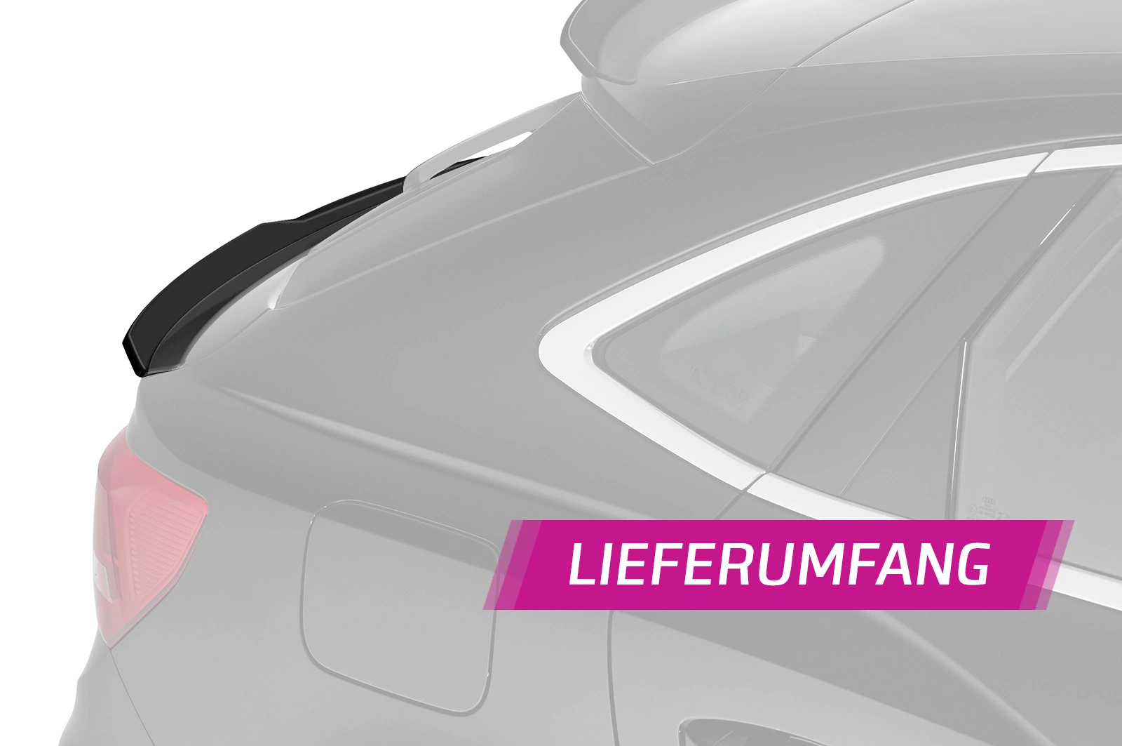 Achterspoiler Audi Q3 (Typ F3) Sportback 2019–heden – CSR Automotive – Glans Zwart
