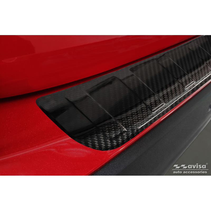 Echt 3D Carbon Achterbumperprotector  Mercedes GLA H247 2020- 'Ribs'