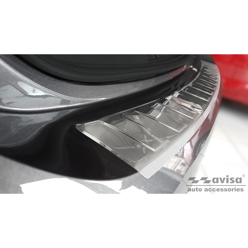 RVS Achterbumperprotector  Opel Corsa F Edition/Elegance HB 5-deurs 2019- 'Ribs' (excl. Equipment Ultimate)