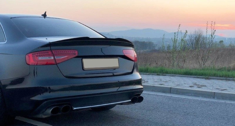 Spoilerkap Audi S4 B8 FL Sedan Glanzend Zwart Maxton