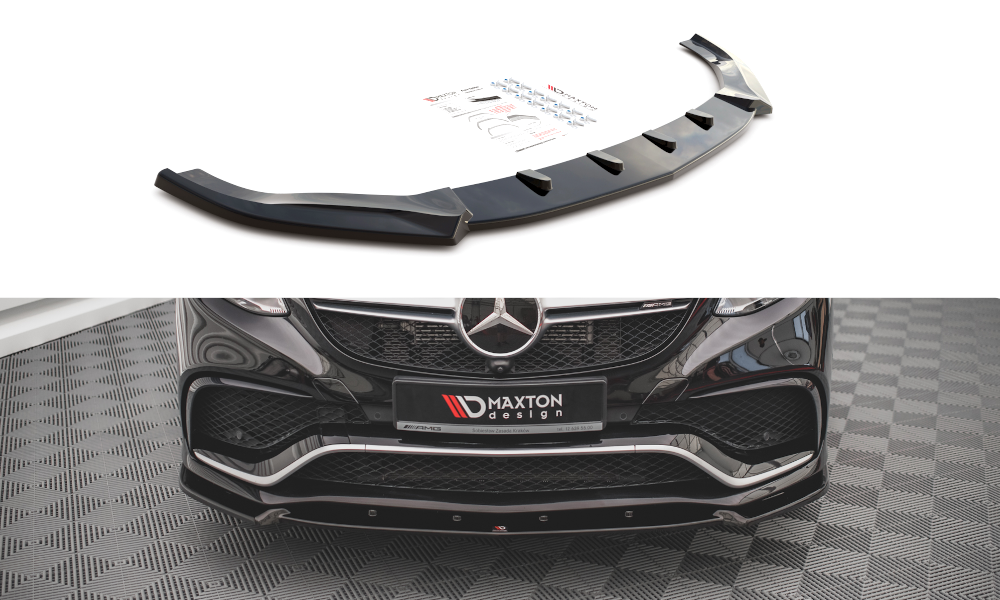 Voorspoiler V.1 Mercedes GLE 63 AMG Maxton Design glans zwart