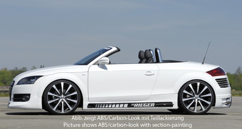 Zijskirts Audi TT 8J ABS Carbon-look Rieger