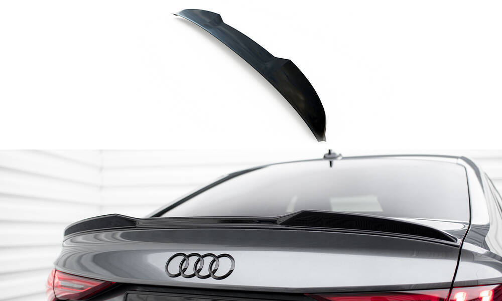 Spoiler Audi A3 / A3 S-Line / S3 / RS3 Limousine Maxton Glans Zwart
