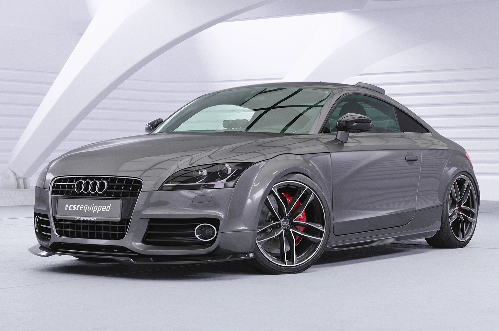 Voorspoiler Audi TT (8J) S-Line glans zwart