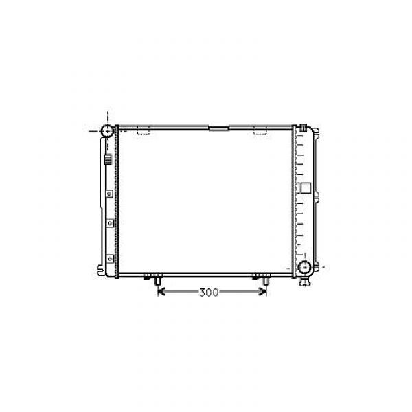Radiator DB W124 90-95 530x495 200D 4-CYL/250D 5CYL