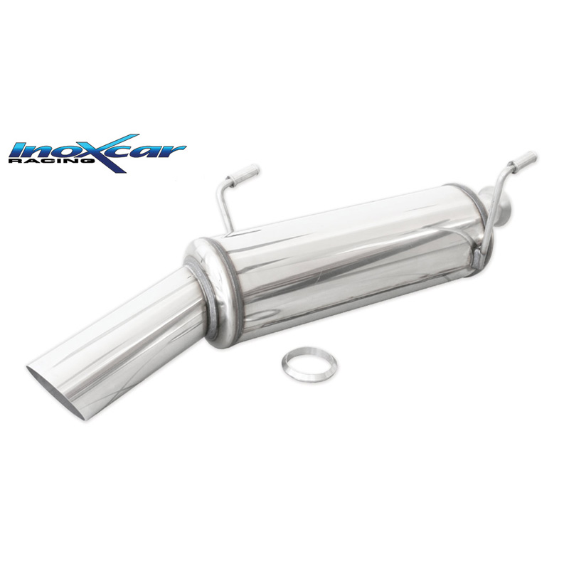 100% RVS Sportuitlaat  Peugeot 206CC 1.6 HDI 110pk 2005- 1x90mm Rally