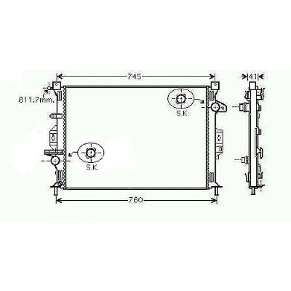 Radiator MONDEO 07->> 670x460x19 1.8/2.0TDCI +/-AC