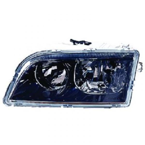 Koplamp links S40/V40. 00-02 HELDERGLAS/ZWART