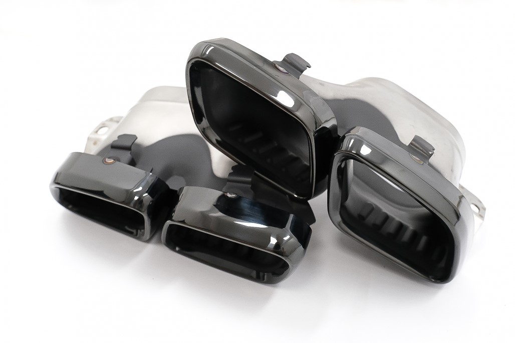 Diffusor Mercedes GLC X253 (2020-..) Facelift GLC63 incl. Uitlaat Stukken zwart