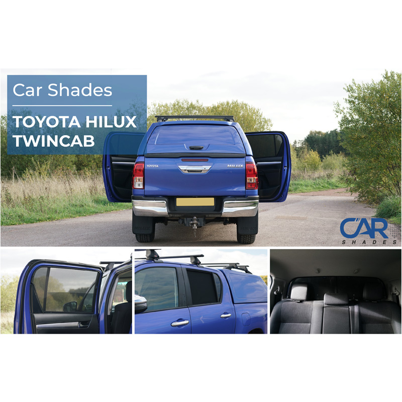 Set Car Shades  Toyota Hilux VIII Twin Cab 2015- (4-delig)