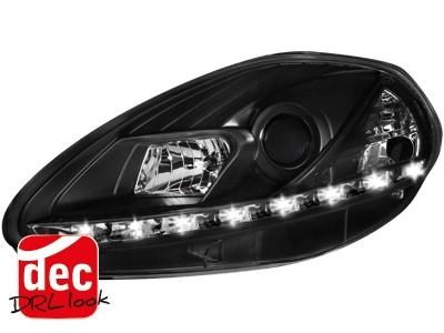 Faros Fiat Grande Punto Dayline negro