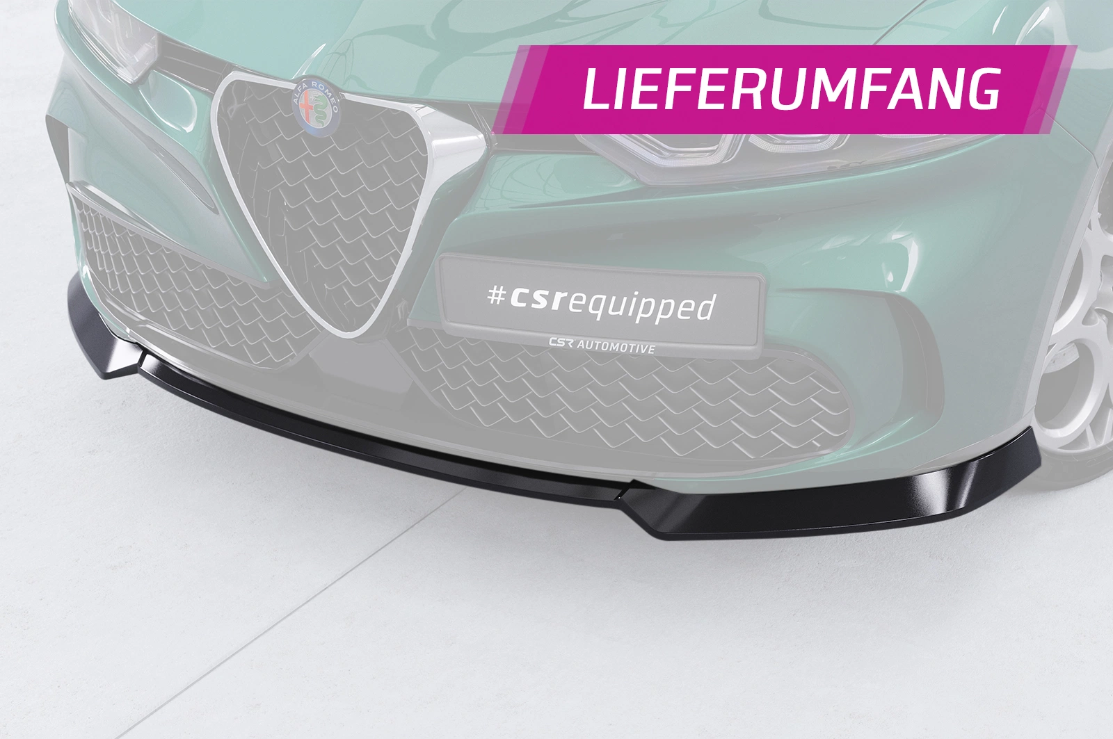 Voorspoiler Alfa Romeo Tonale glans zwart