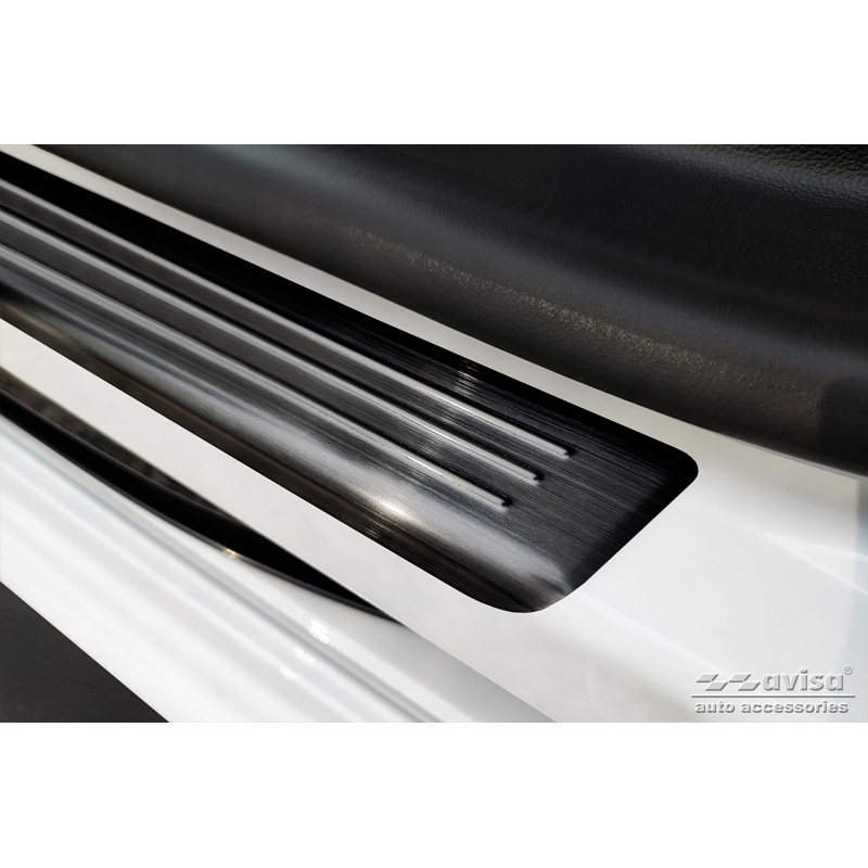 Zwart RVS Instaplijsten  Renault Kangoo III Furgon & Nissan Townstar & Mercedes Citan 2021- - 'Special Edition' - 4-delig