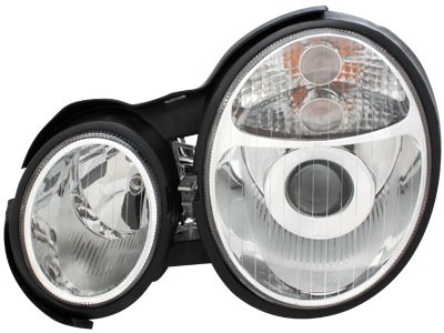 Faros Mercedes E-Class W210 95-98 cromo