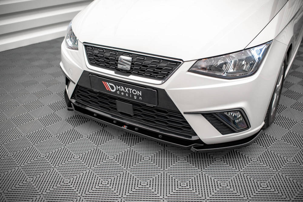 Voorspoiler V.2 Seat Ibiza KJ Maxton Glans Zwart