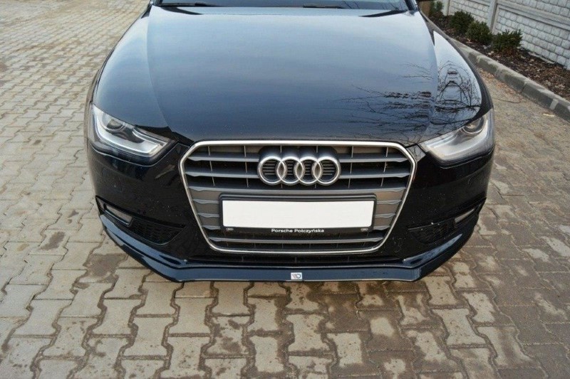 Voorspoiler Audi A4 B8 FL V.2 Glanzend Zwart