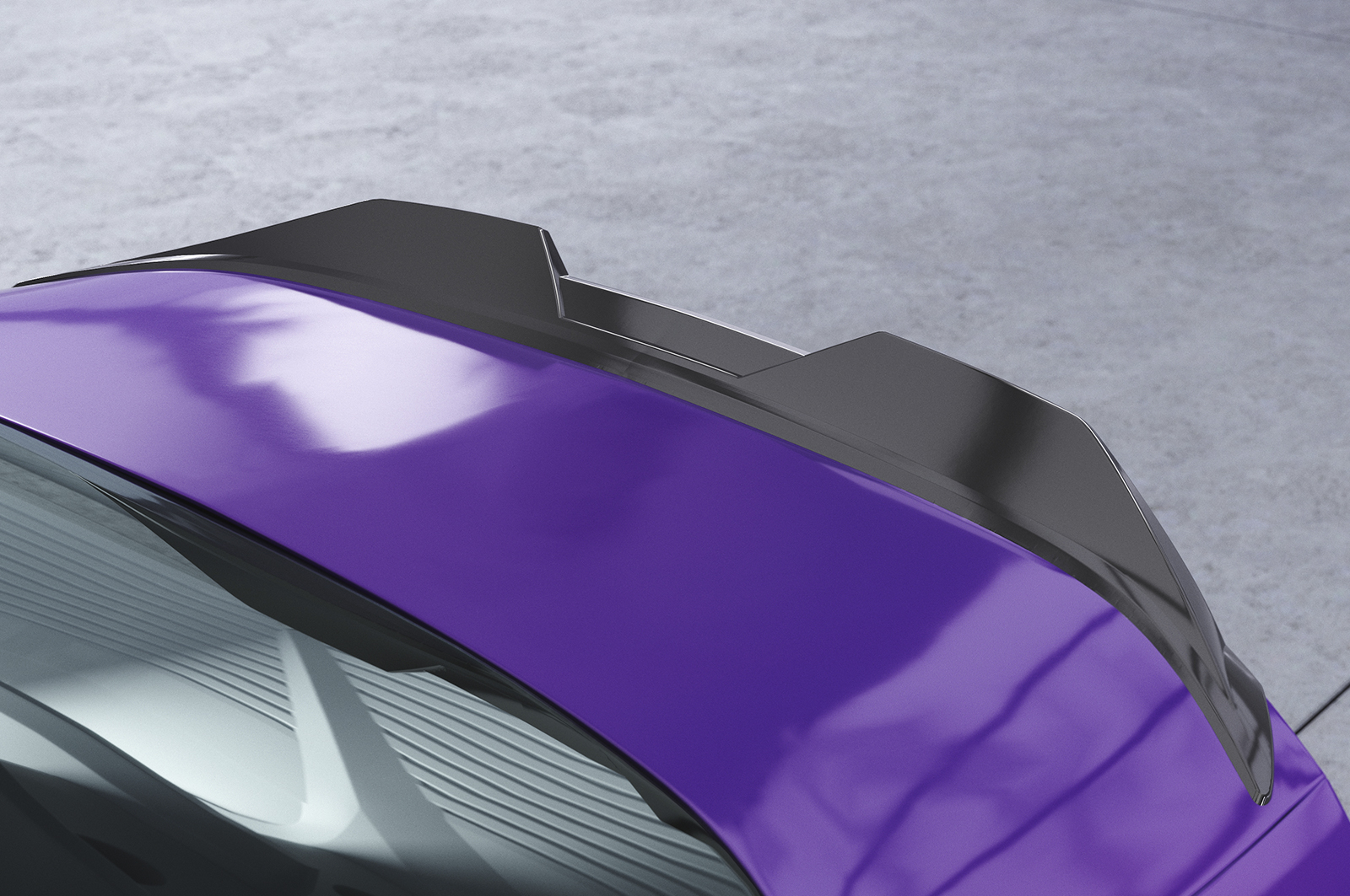 Spoiler BMW 2 Serie G42 / M2 G87 CSR Glans Zwart