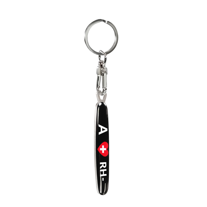 RVS sleutelhanger - 'Blood Type' A RH-