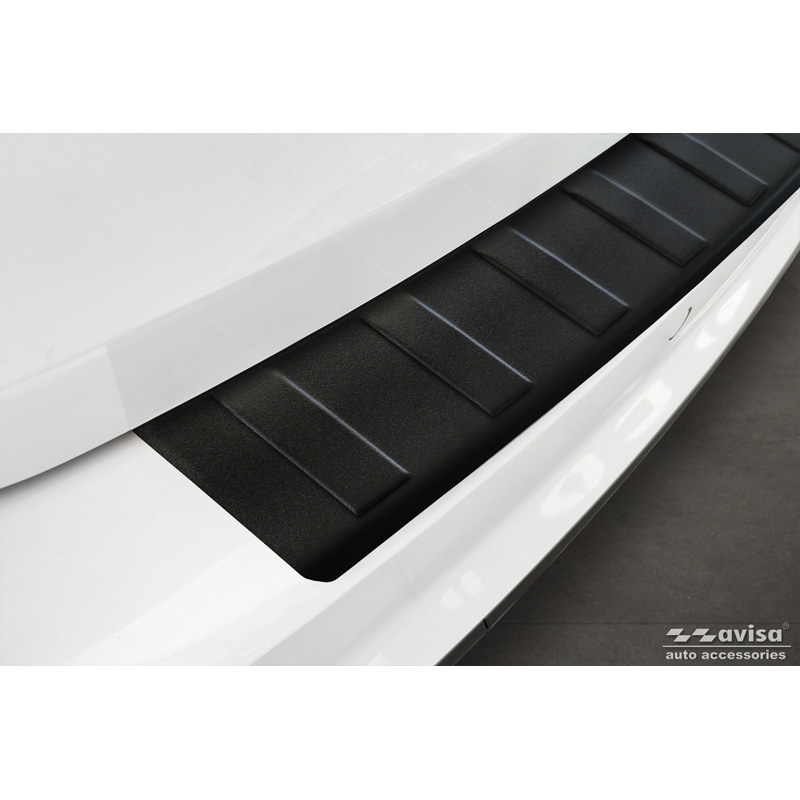 Matzwart RVS Achterbumperprotector  Audi A4 Avant S-Line 2015-2019 & Facelift 2019- 'Ribs'