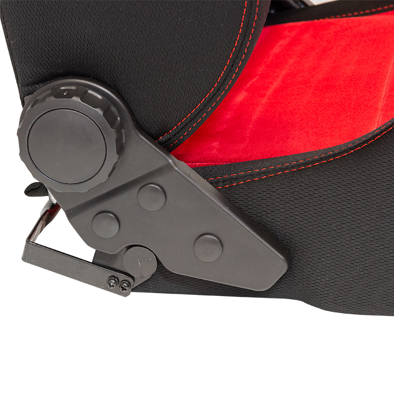 Sportstoel "Eco Soft" Stof/Suede Zwart/Rood