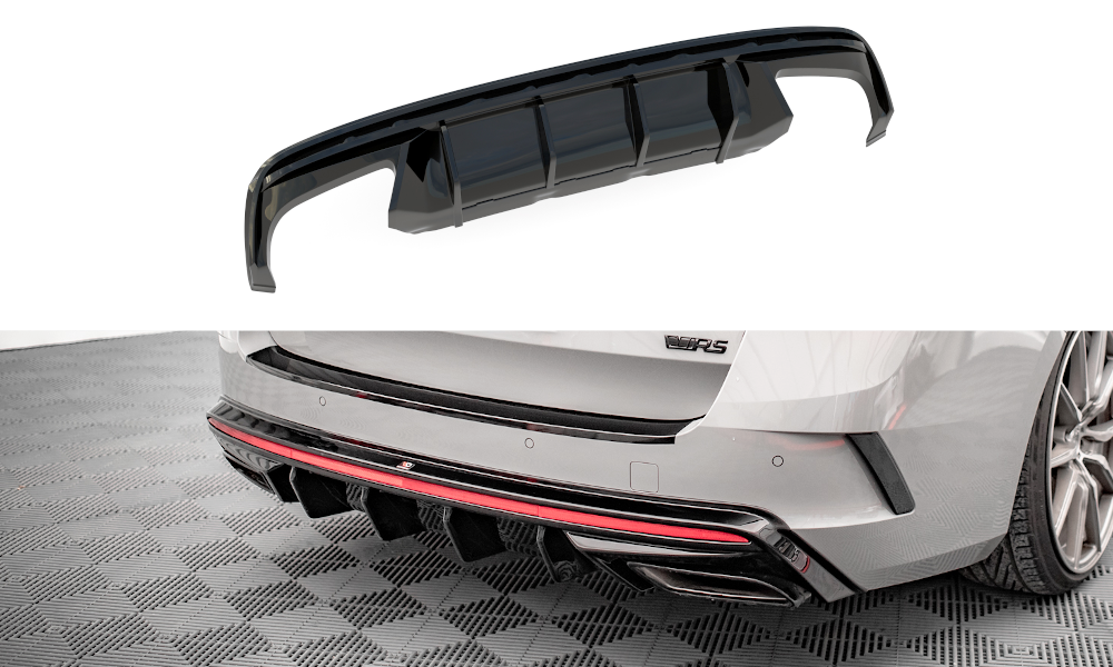 Diffuser Skoda Octavia RS MK4 Maxton Glans Zwart