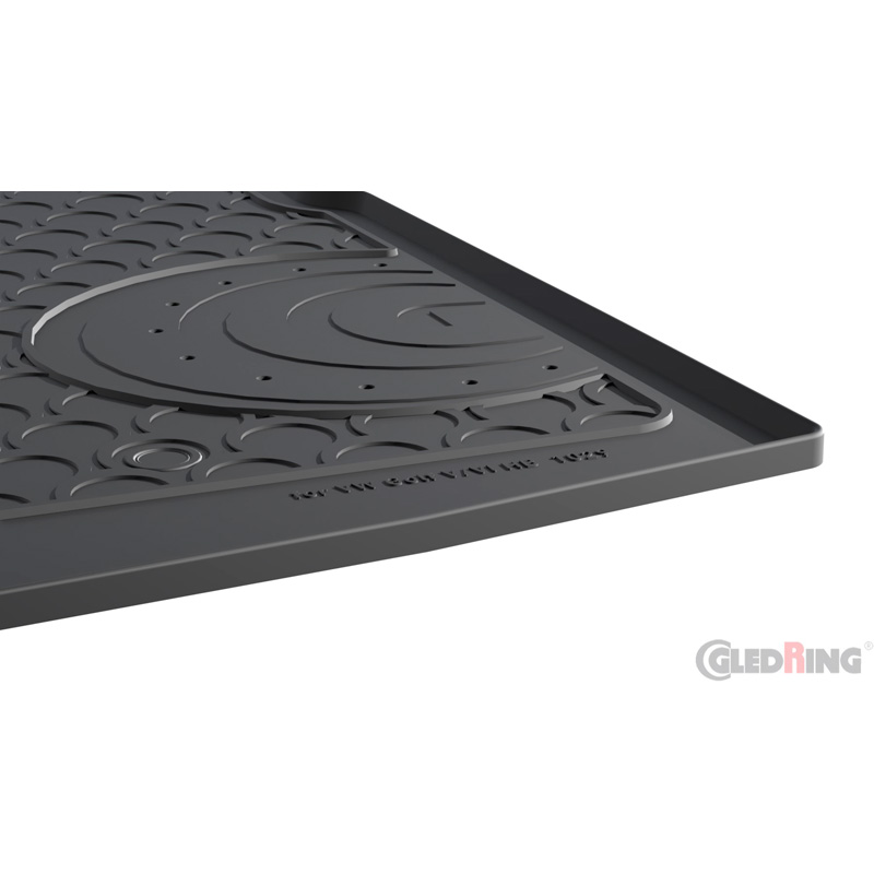 Rubbasol (Rubber) Kofferbakmat  Volkswagen Golf V & VI HB 3/5-deurs 2003-2012 (met ruimtebesparend reservewiel)