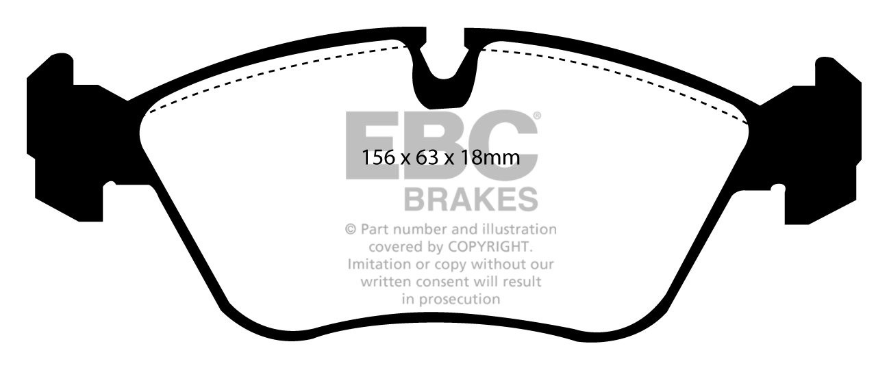 EBC Brakes VOLVO S70 2.0 97-2000 Remblokken voorzijde greenstuff