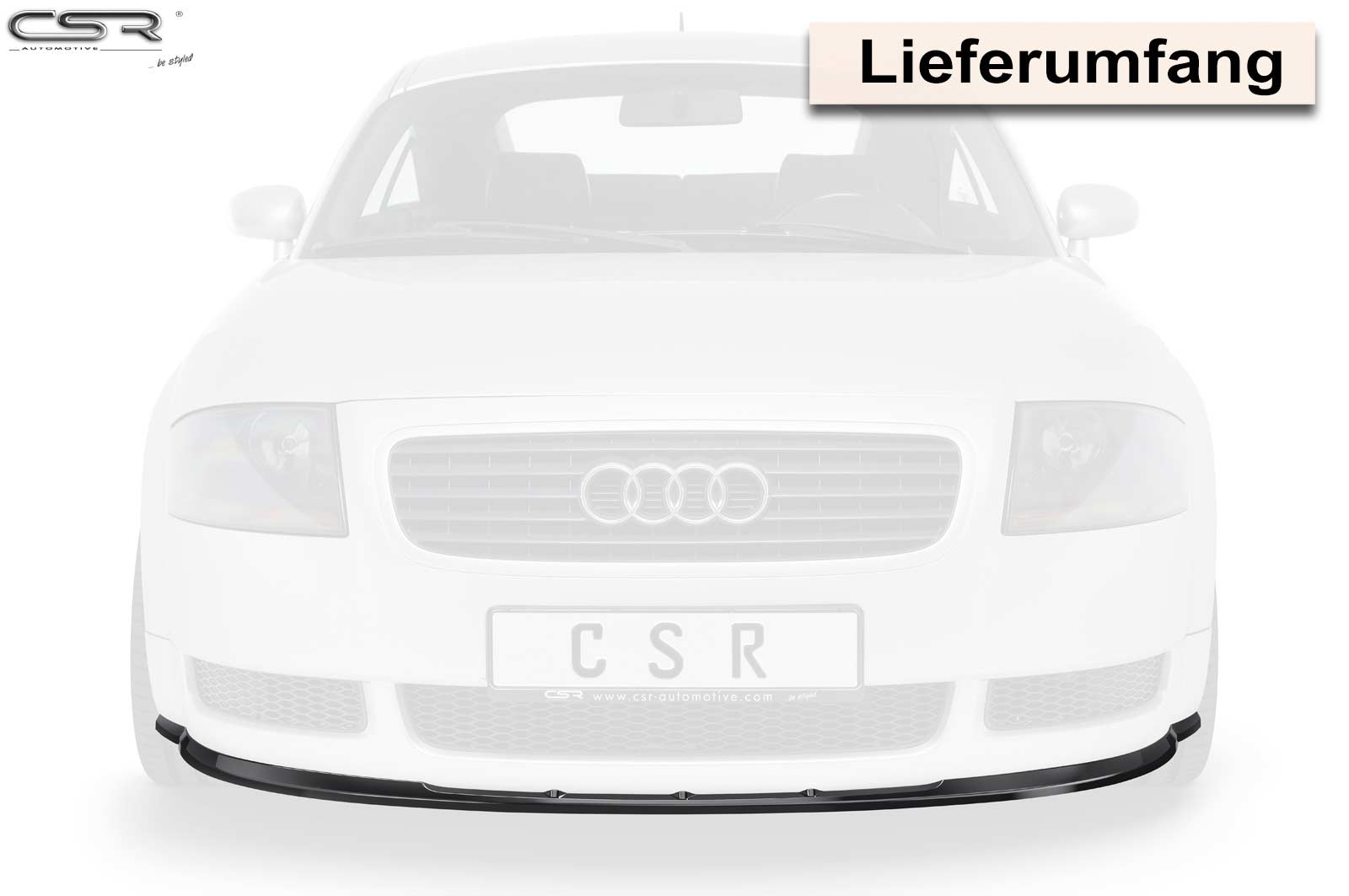 Voorspoiler Audi TT 8N Glans Zwart – 1998–2006