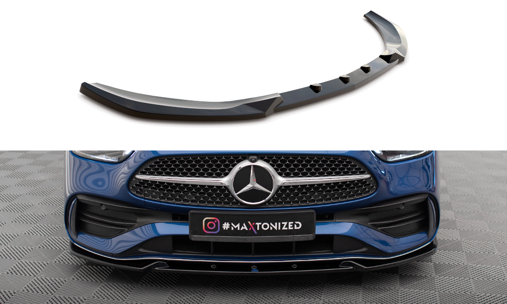 Voorspoiler V.1 Mercedes C Klasse AMG Pakket / C43 AMG W206 Maxton Glans Zwart