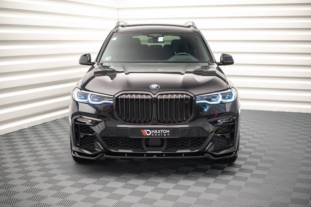 Voorspoiler V.2 BMW X7 G07 Maxton Glans Zwart