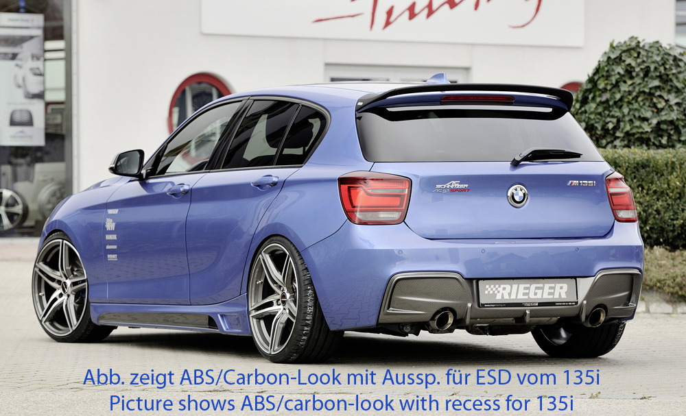 Diffuser BMW 1 serie M Pakket F20 F21 Rieger Glans Zwart OUTLET