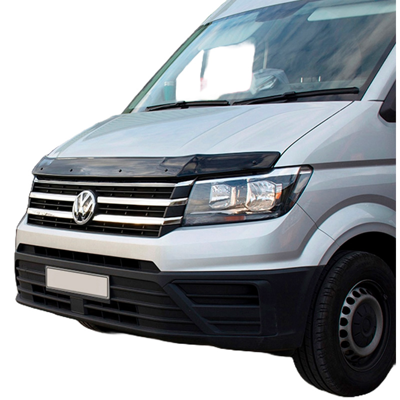 Motorkapbeschermer (steenslagcover)  Volkswagen Crafter MK2 2016- & MAN TGE MK1 PreFacelift 2016- - Glanzend zwart