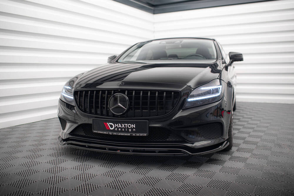Voorspoiler Mercedes CLS C218 Maxton Glans Zwart