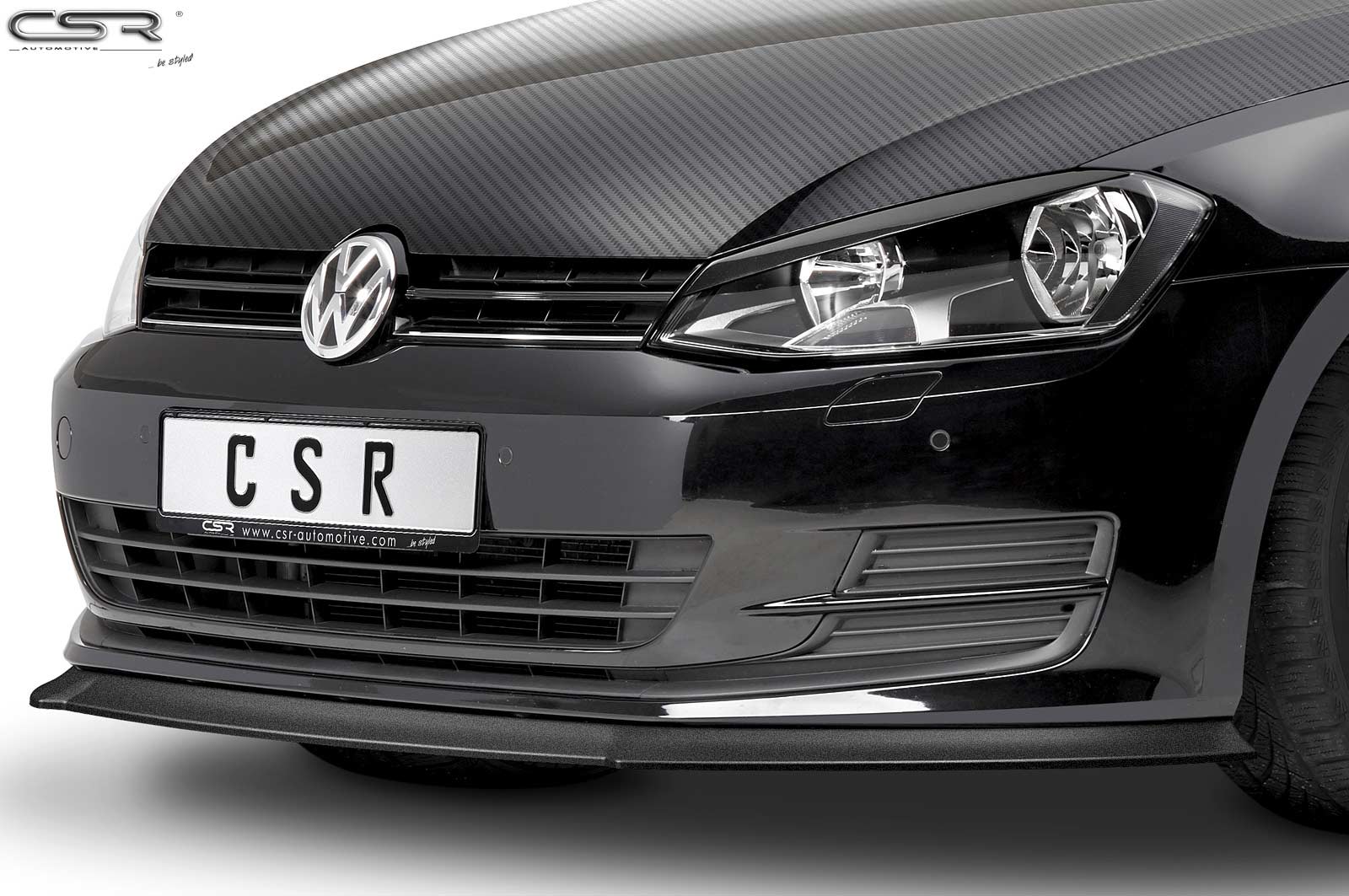 Voorspoiler VW Golf VII Mat Zwart