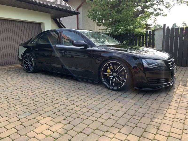 ZijSkirts Diffusers Audi A8 D4 Lang Glanzend Zwart