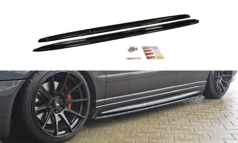 Zijskirts Diffusers Audi S4 B5 Glanzend Zwart