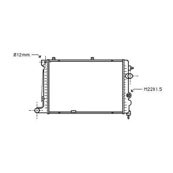 Radiator CALIBRA. 92-97 2.0-16V/TURBO/4x4